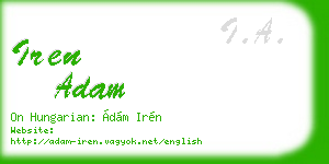 iren adam business card